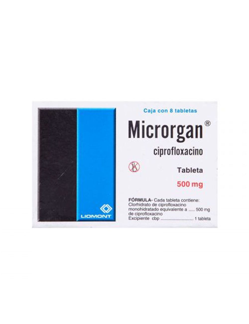 Microrgan 500 mg Caja Con 8 Tabletas RX2