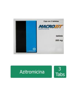 Macrozit 500 mg Caja Con 3 Tabletas - RX2