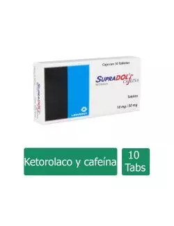 Supradol Cafeina 10 mg / 50 mg Caja Con 10 Tabletas