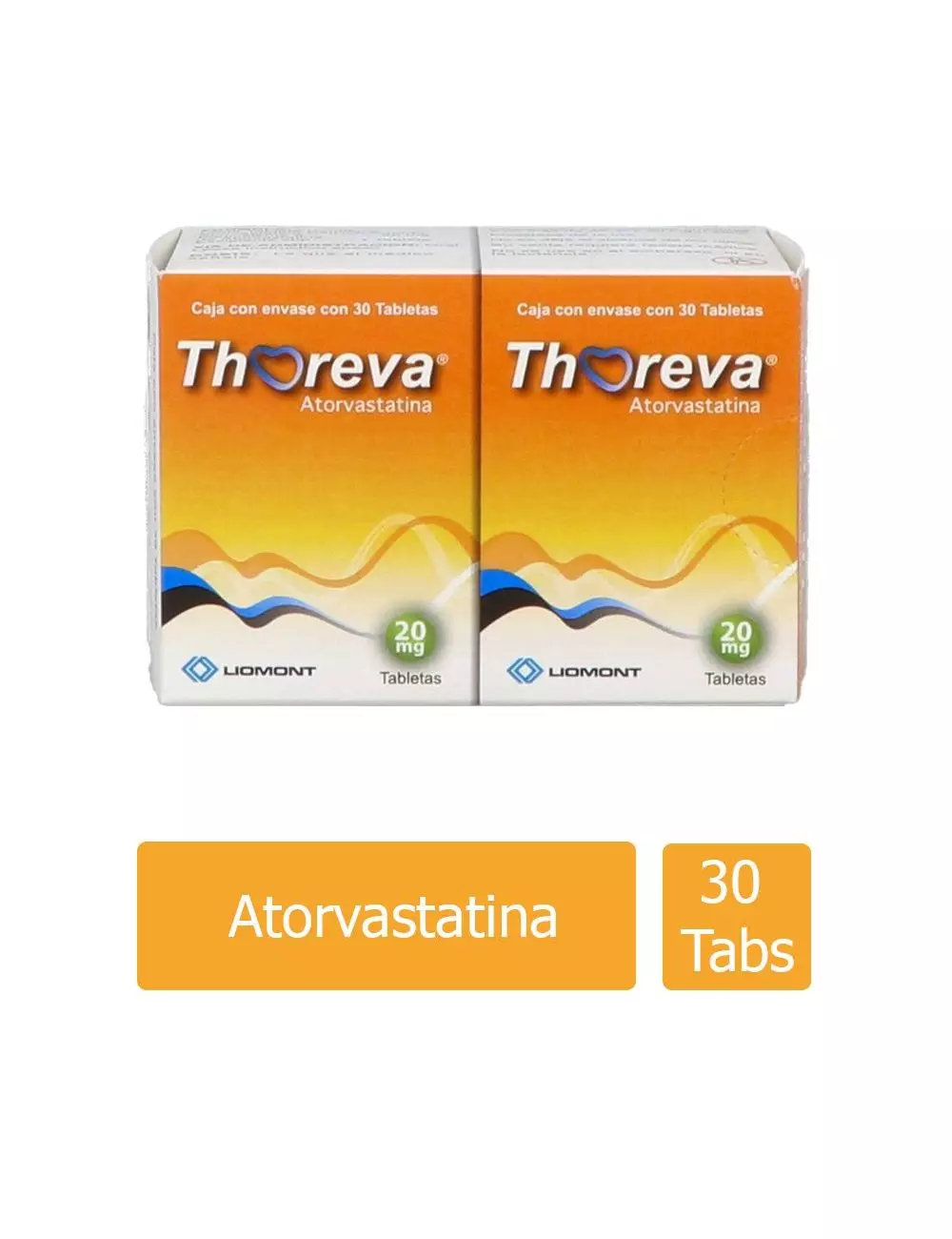 Thoreva® 20 mg - 60 Tabletas (2x30) | Atorvastatina | LIOMONT