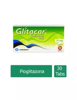 Glitacar-1® 15 mg - Caja con 30 tabletas | Pioglitazona | Laboratorio Liomont