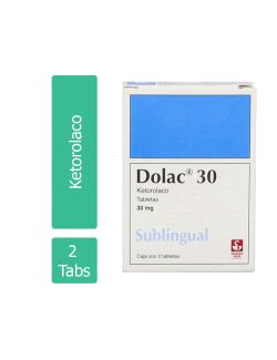 Dolac  30 Mg Caja X 2 Tabletas Sublinguales