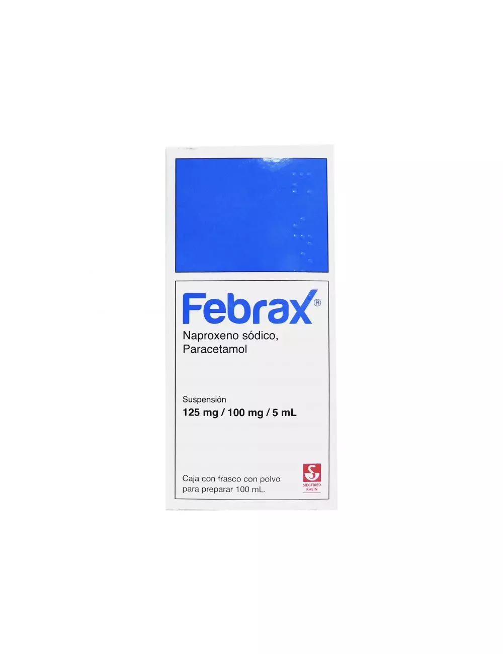 Febrax Suspensión 125 mg/100 mg/5 mL Frasco Con Polvo 100 mL