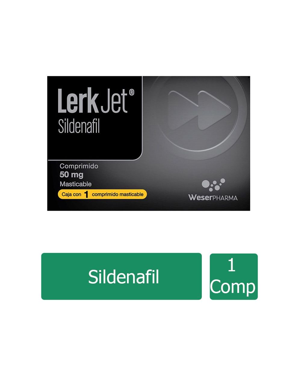 Lerk Jet 50 mg Caja Con 1 Comprimido