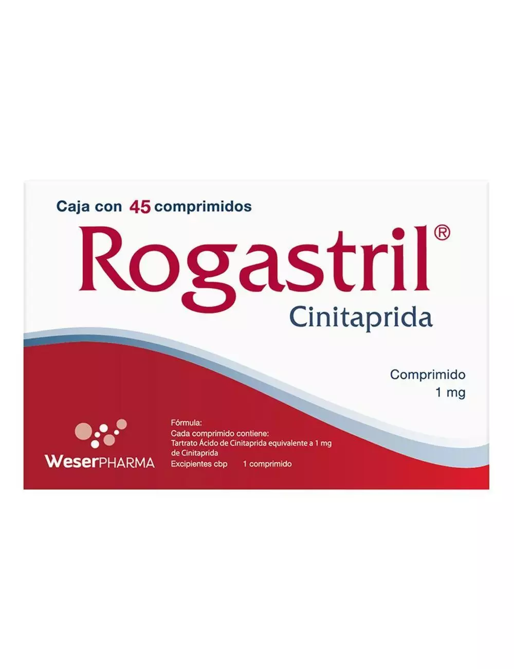 Rogastril 1 mg Caja Con 45 Comprimidos