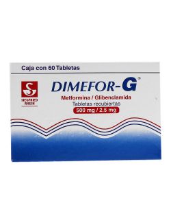 Dimefor G 500 mg / 2.5 mg Caja Con 60 Tabletas