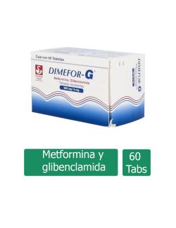 Dimefor G 500 mg / 5 mg Caja Con 60 Tabletas