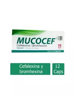 Mucocef 500 mg/8.782 mg Caja Con 12 Cápsulas - RX2