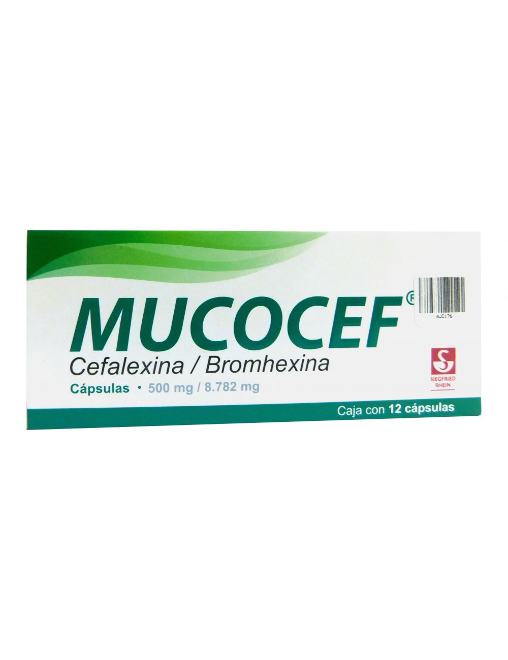 Mucocef 500 mg/8.782 mg Caja Con 12 Cápsulas - RX2