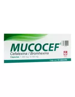 Mucocef 500 mg/8.782 mg Caja Con 12 Cápsulas - RX2