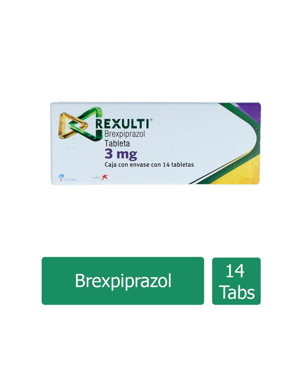 Rexulti® 3 mg (Brexpiprazol) - 14 Tabletas - Lundbeck