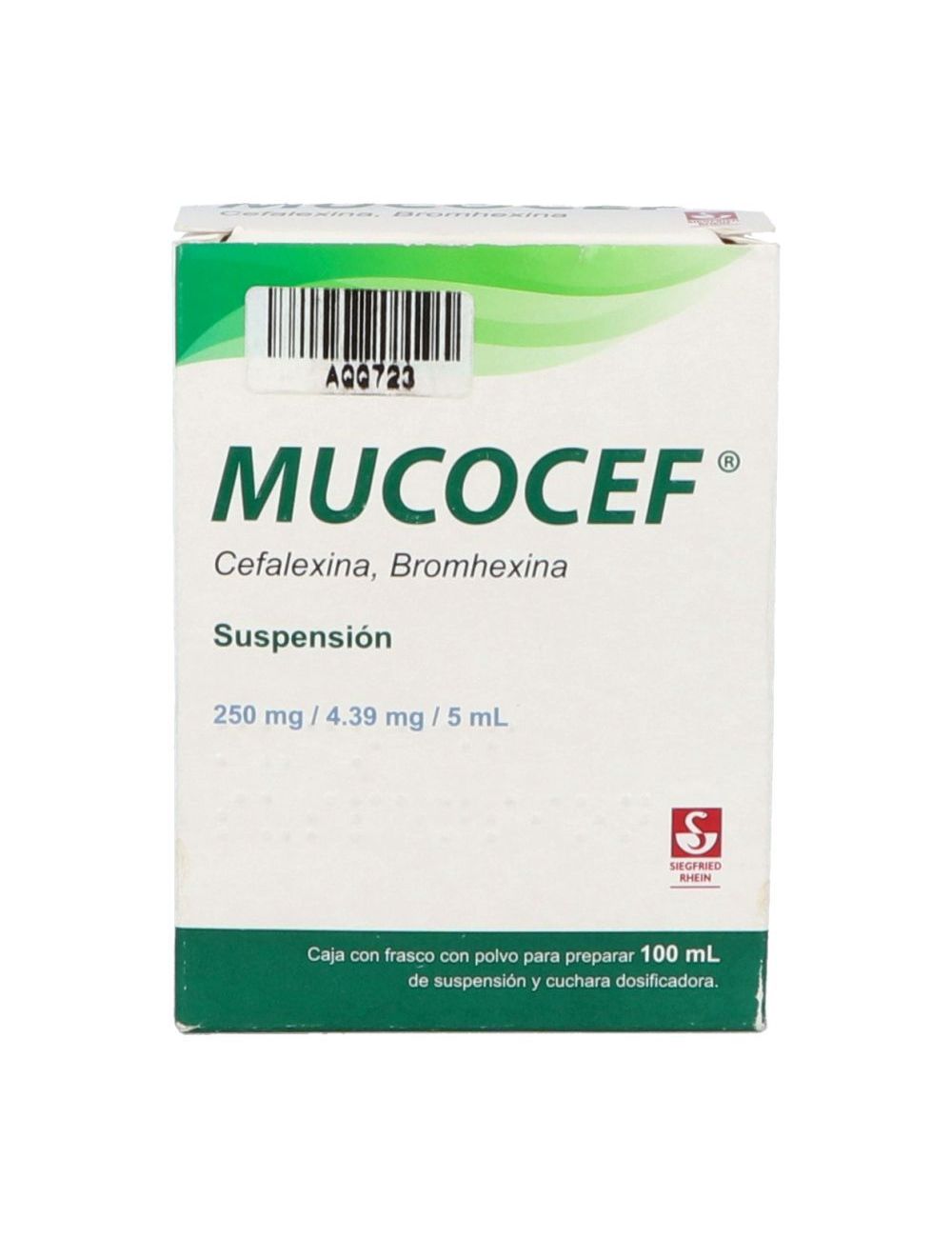 Mucocef 250 mg Suspensión Frasco Con Polvo Para 100 mL De Mezcla RX2