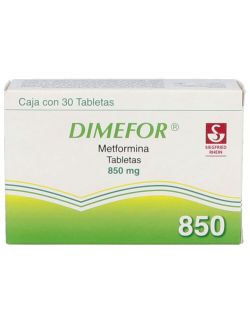 Dimefor 850 mg Caja Con 30 Tabletas