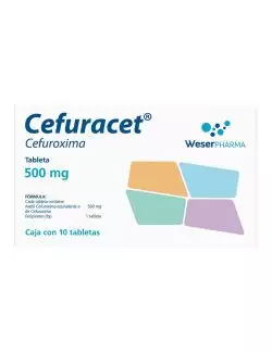 Cefuracet 500 mg Caja Con 10 Tabletas Recubiertas RX2