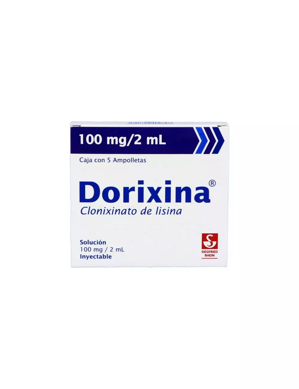 Dorixina 100 mg Solución Inyectable Caja 5 Ampolletas