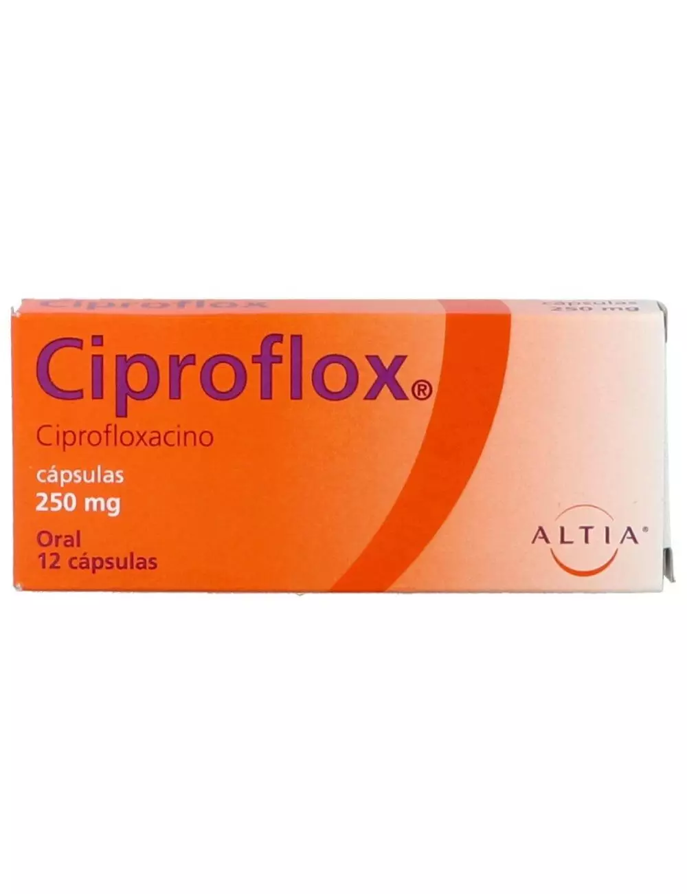 Ciproflox 250 mg Caja Con 12 Cápsulas - RX2