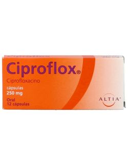 Ciproflox 250 mg Caja Con 12 Cápsulas - RX2