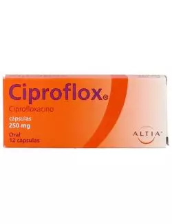 Ciproflox 250 mg Caja Con 12 Cápsulas - RX2