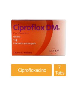 Ciproflox DM 1g Caja Con 7 Tabletas RX2