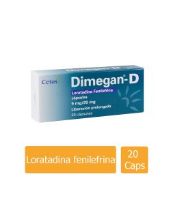 Dimegan-D 5 mg / 20 mg Caja Con 20 Cápsulas