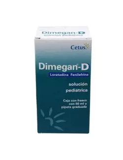 Dimegan D Solución 0.5 / 2 mg Pediátrica Caja Con Frasco Con 60 mL