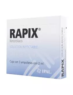 Rapix 30 mg Caja Con 3 Ampolletas Con 2mL