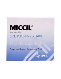 Miccil 0.5 mg/ 2 mL Caja Con 5 Ampolletas Con 2 mL