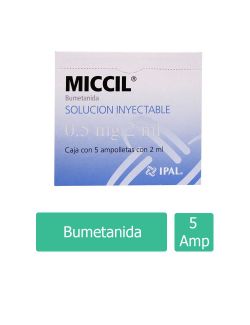 Miccil 0.5 mg/ 2 mL Caja Con 5 Ampolletas Con 2 mL