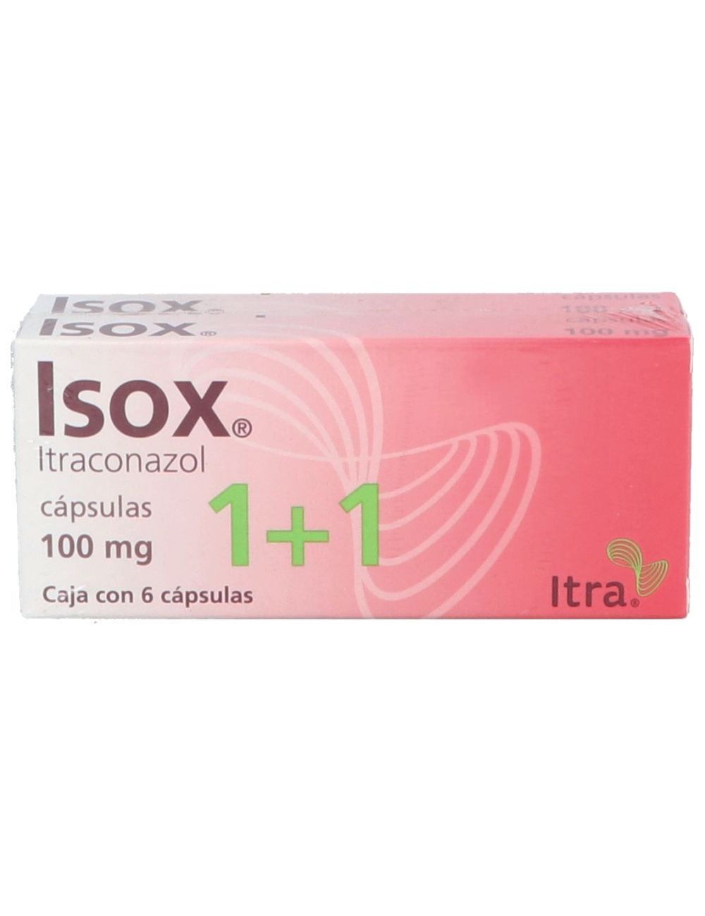 ISOX 100 mg 1 + 1 Caja Con 6 Cápsulas