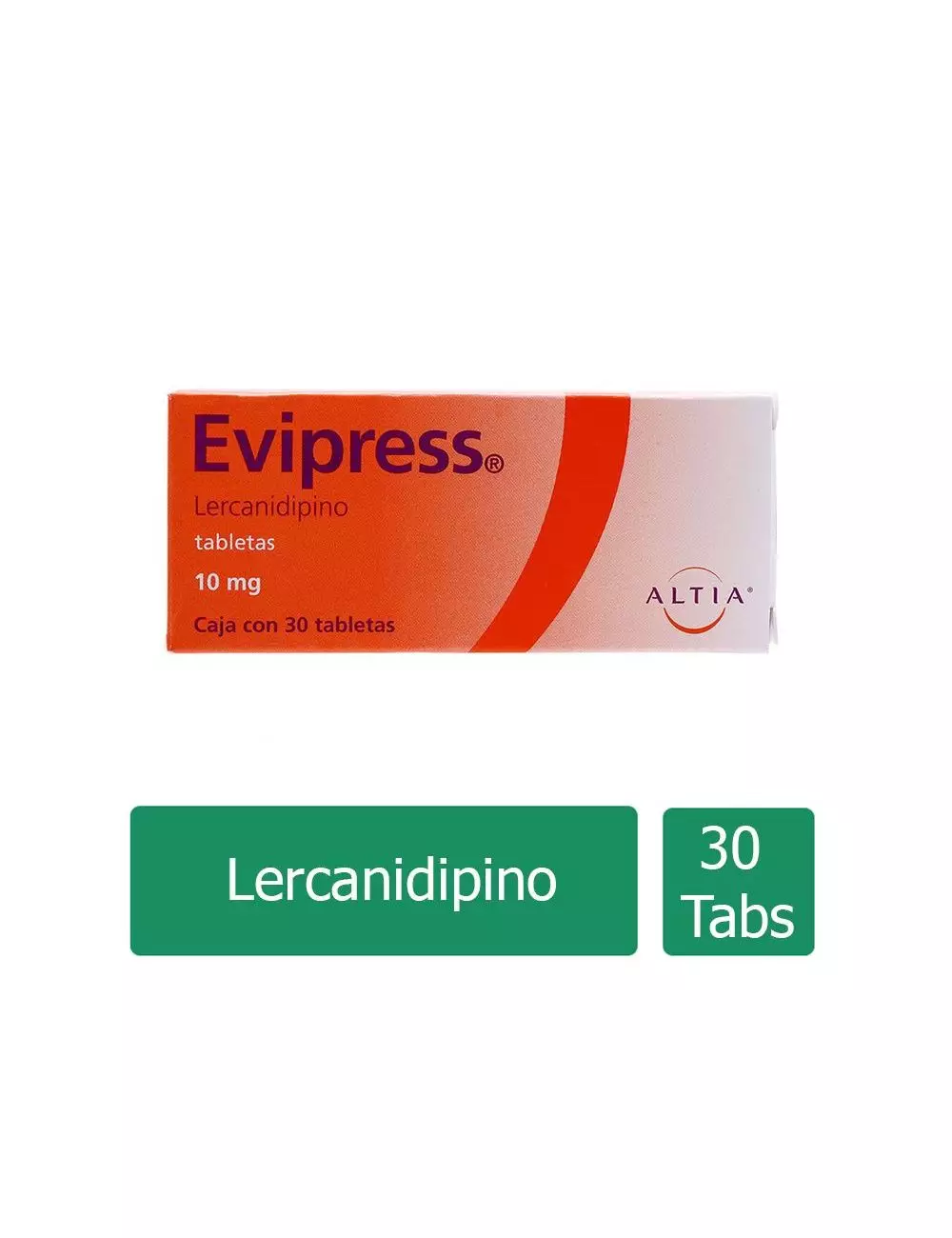 Evipress® 10 mg - Lercanidipino | Caja con 30 Tabletas | ALTIA