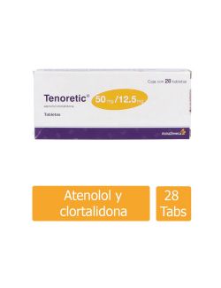 Tenoretic 50 mg / 12.5 mg Caja Con 28 Tabletas