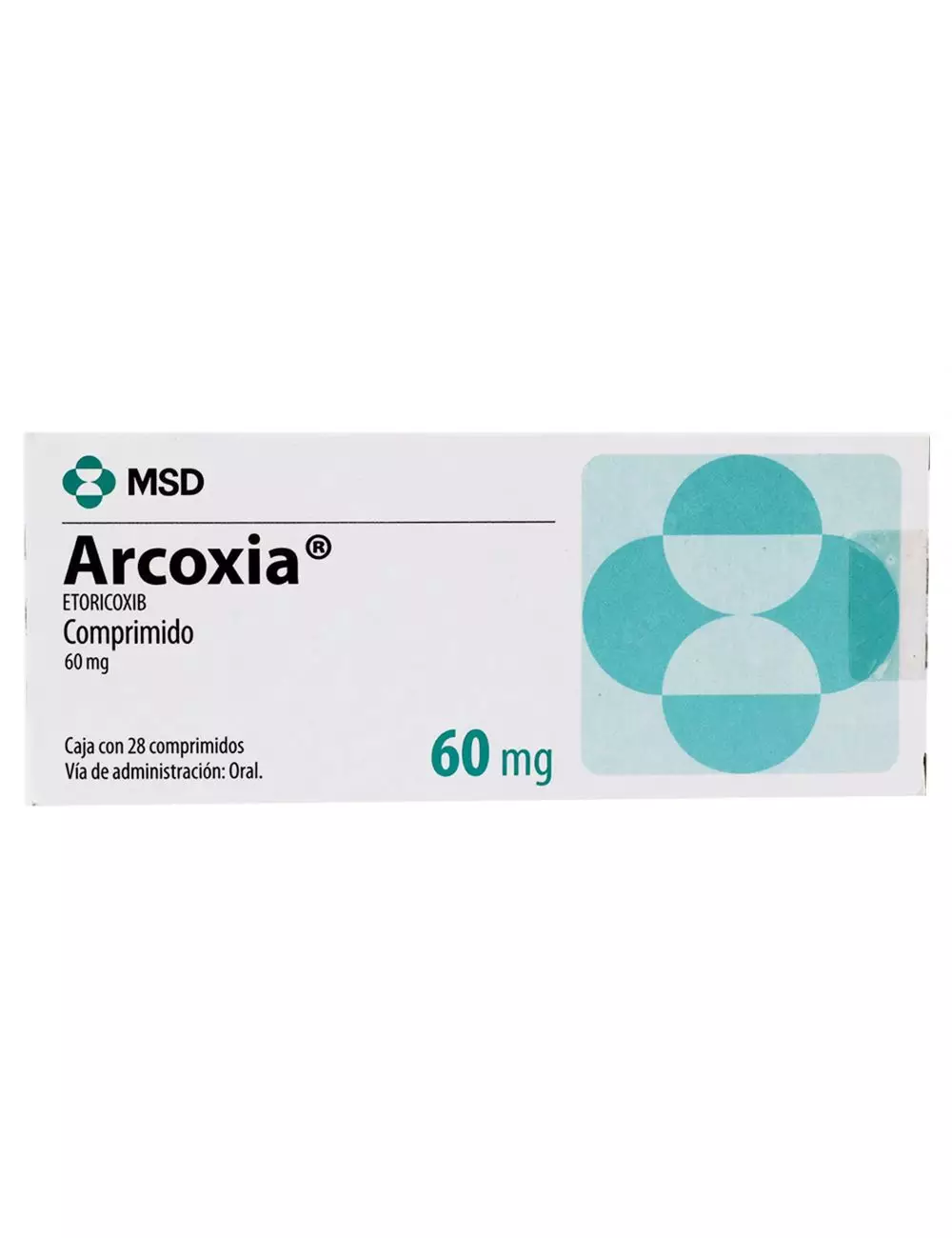 Arcoxia 60 mg Caja Con 28 Comprimidos