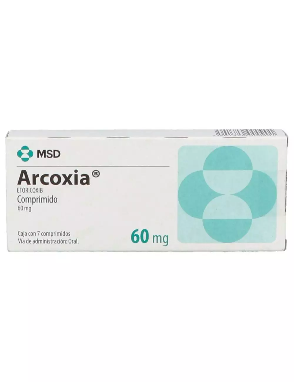 Arcoxia 60 mg Caja Con 7 Comprimidos