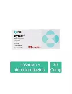 Hyzaar® 100 mg/25 mg (Losartán/Hidroclorotiazida) - 30 Comprimidos - MSD
