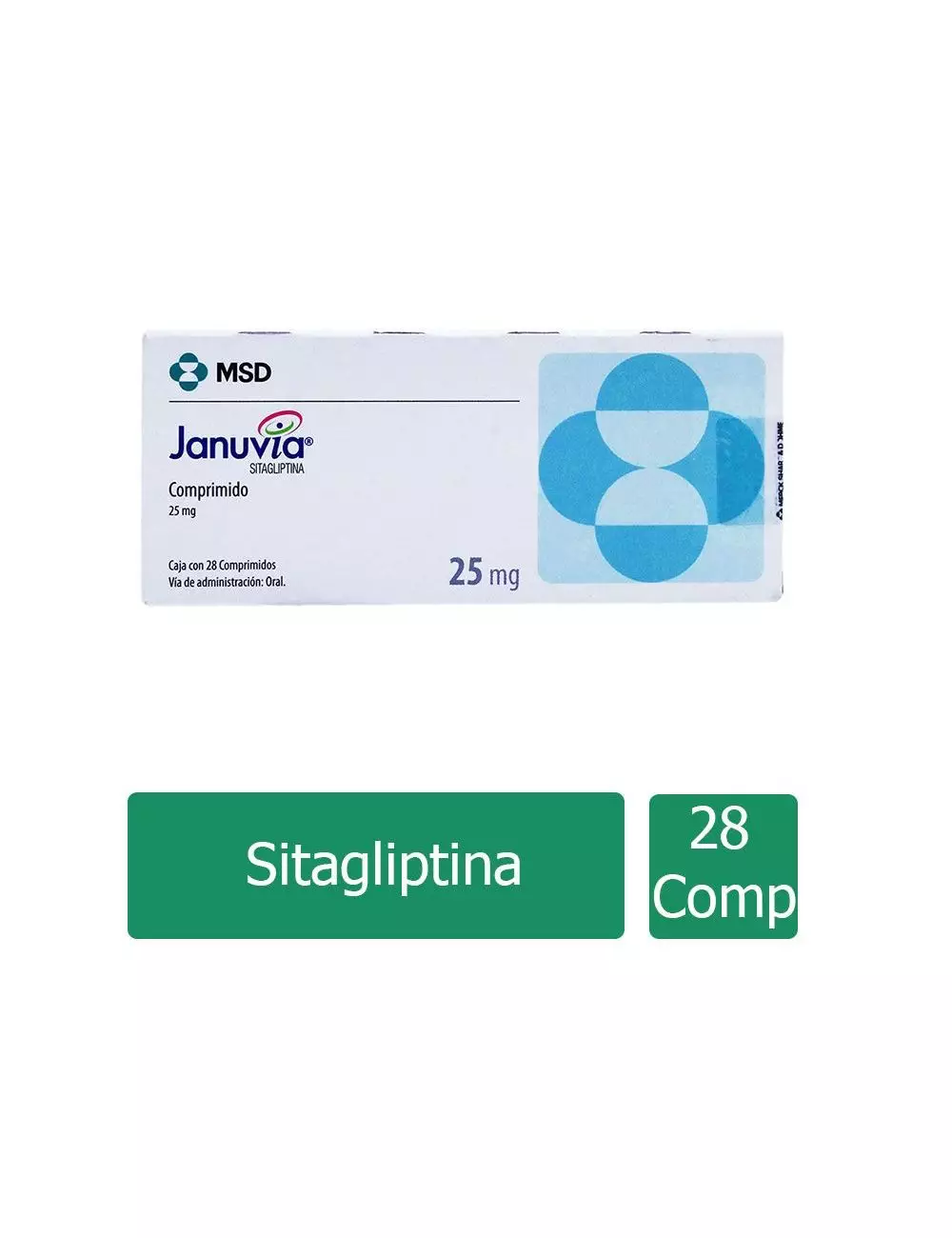 Januvia® 25 mg (Sitagliptina) - 28 Comprimidos - MSD