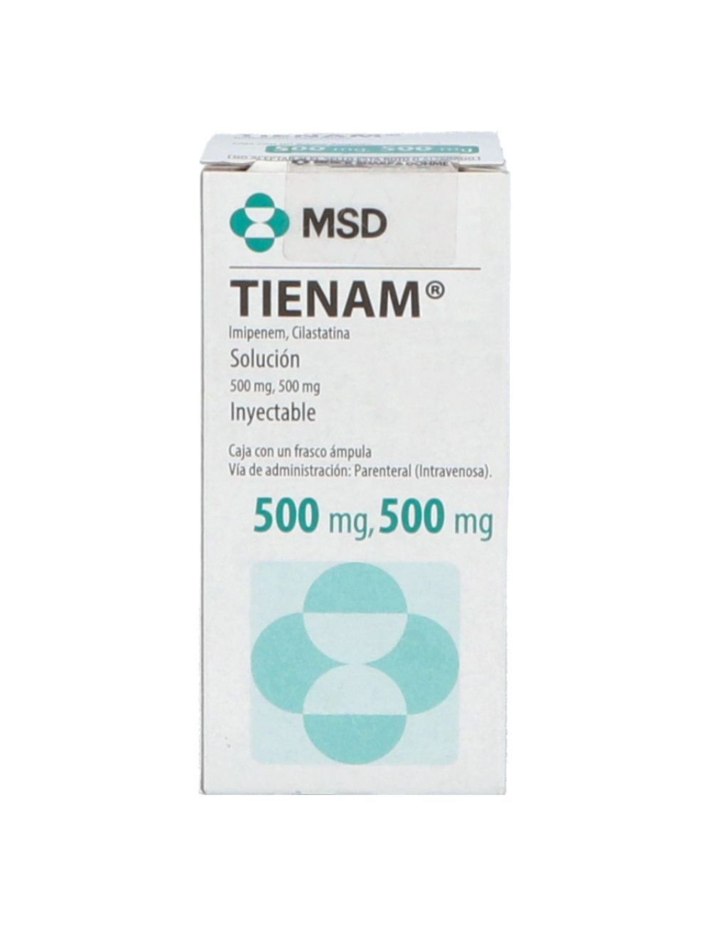 Tienam 500 mg / 500 mg Caja Con Un Frasco Ámpula -RX2