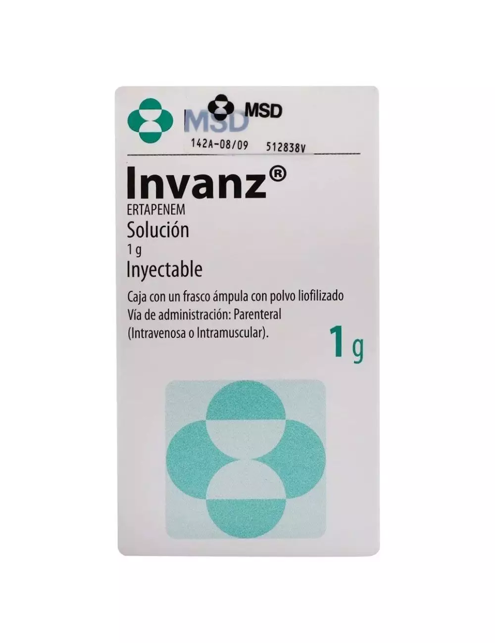 Invanz Solución Inyectable 1g Caja con un Frasco Ámpula -RX2