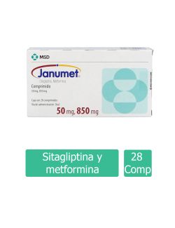 Janumet 50 mg / 850 mg Caja Con 28 Comprimidos