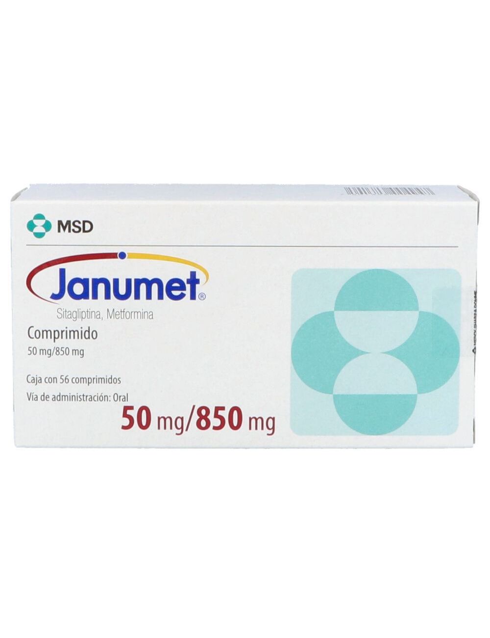 Precio Janumet 50/850 mg con 56 comprimidos Farmalisto MX