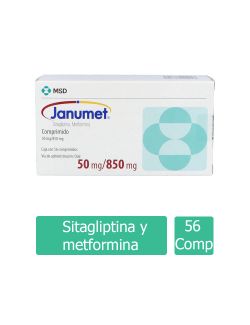 Janumet 50 / 850 mg Caja Con 56 Comprimidos