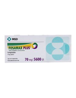 Fosamax Plus 70 mg / 5600 UI Caja Con 4 Comprimidos