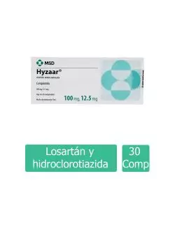Hyzaar® 100 mg/12.5 mg (Losartan/Hidroclorotiazida) - 30 Comprimidos - MSD