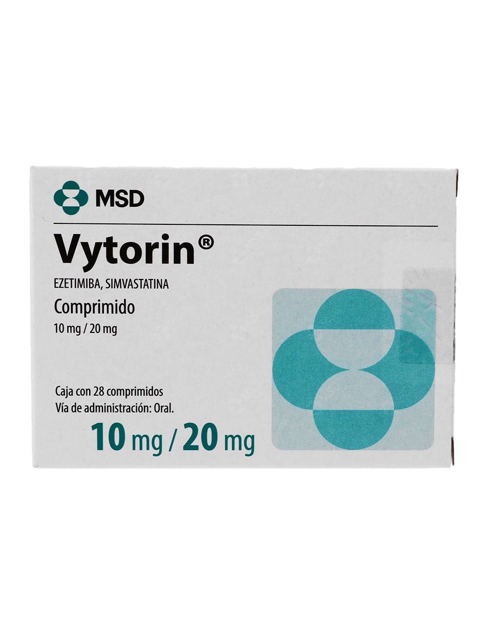 Vytorin 10 mg / 20 mg Caja Con 28 Comprimidos