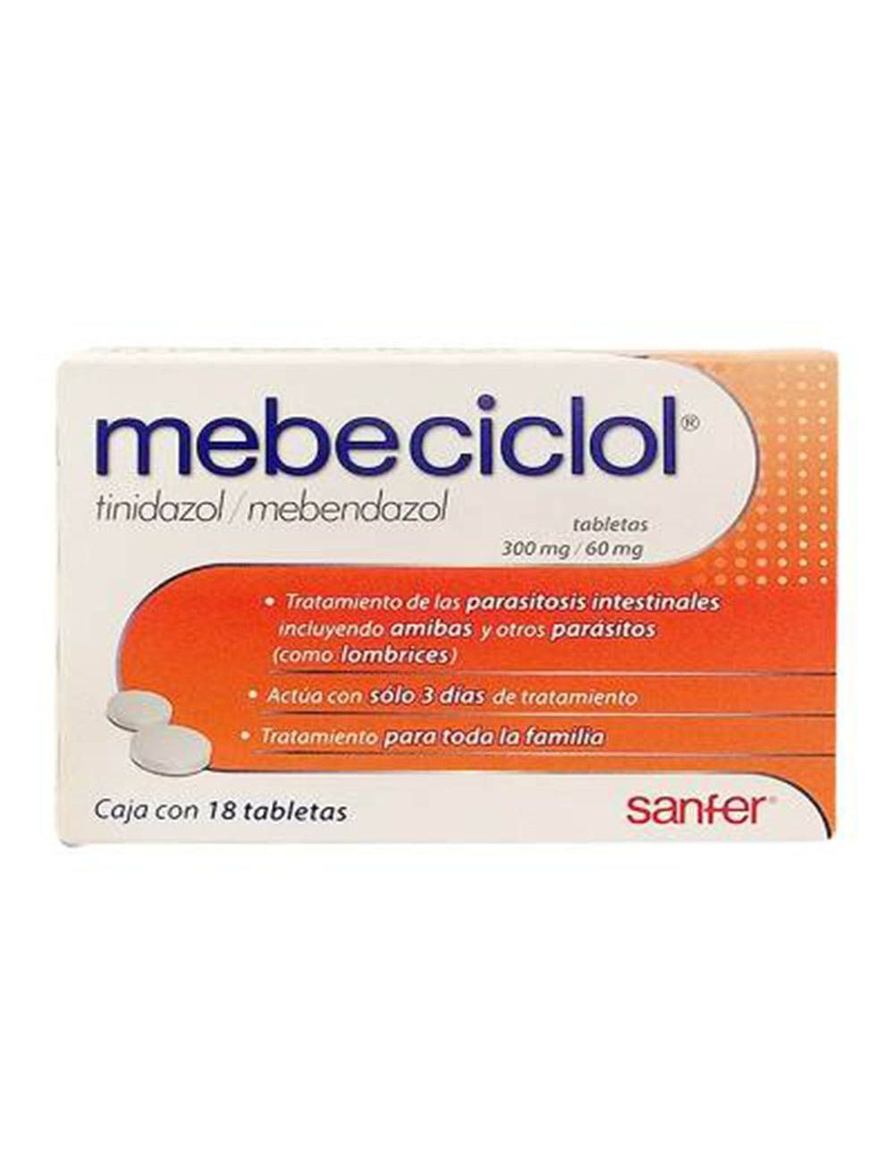 Mebeciclol 300mg/60mg Caja Con 18 Tabletas