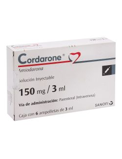 Cordarone 150 mg / 3 mL Caja Con 6 Ampolletas De 3 mL