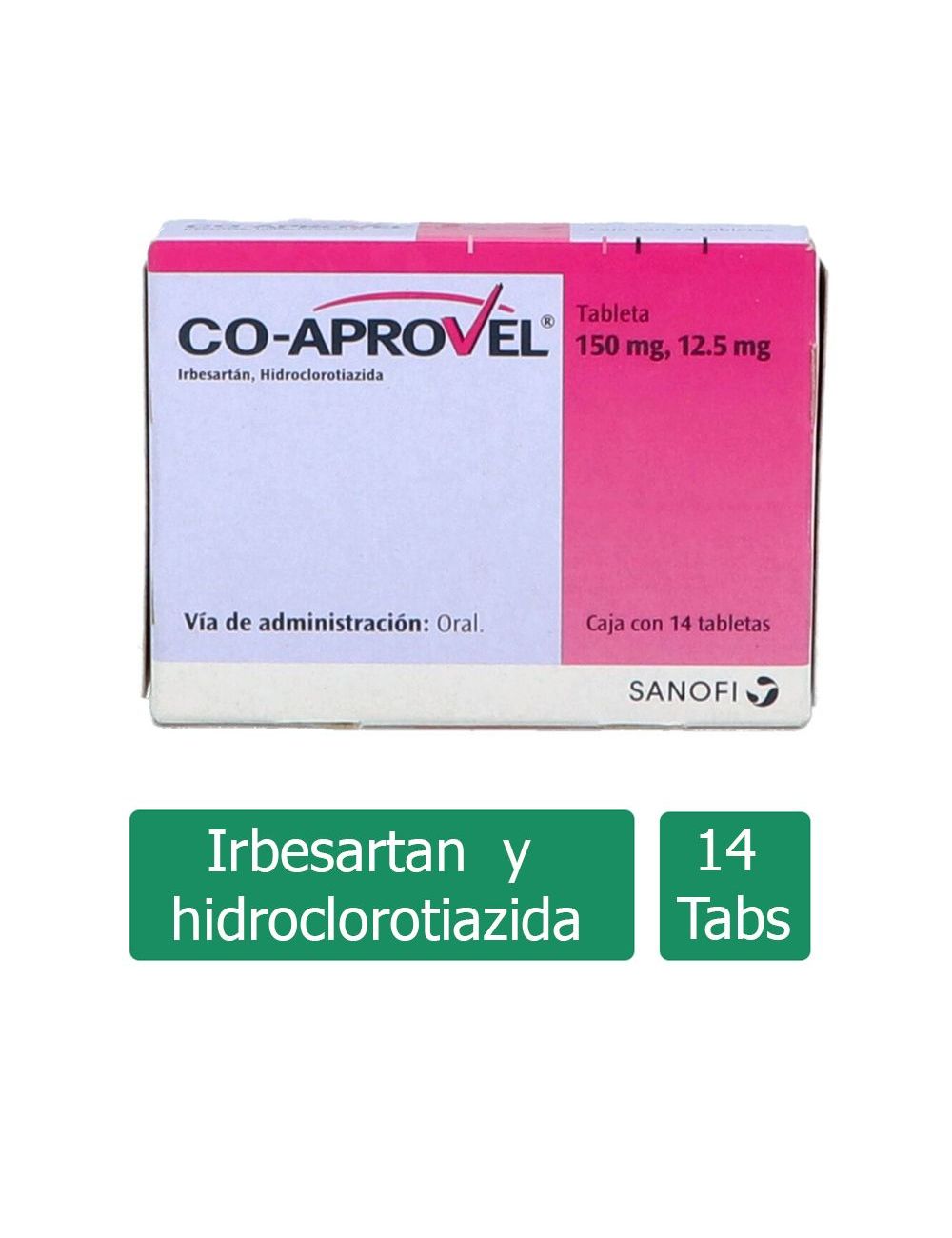 Co-Aprovel® 150mg/12.5mg (Irbesartan + Hidroclorotiazida) - 14 Tabletas - Sanofi