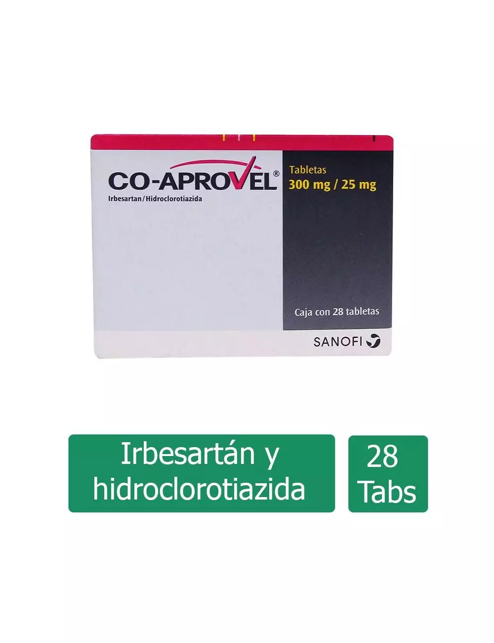 Co-Aprovel® 300 mg/25 mg (Irbesartan/Hidroclorotiazida) - 28 Tabletas - Sanofi