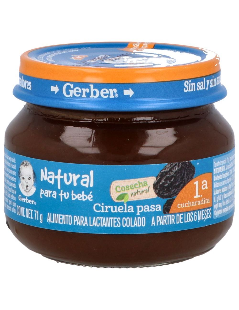 GERBER SABOR A CIRUELA PASA FRASCO CON 71 G