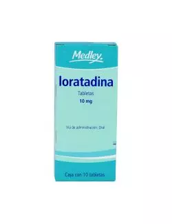 Loratadina 10 mg Caja Con 10 Tabletas