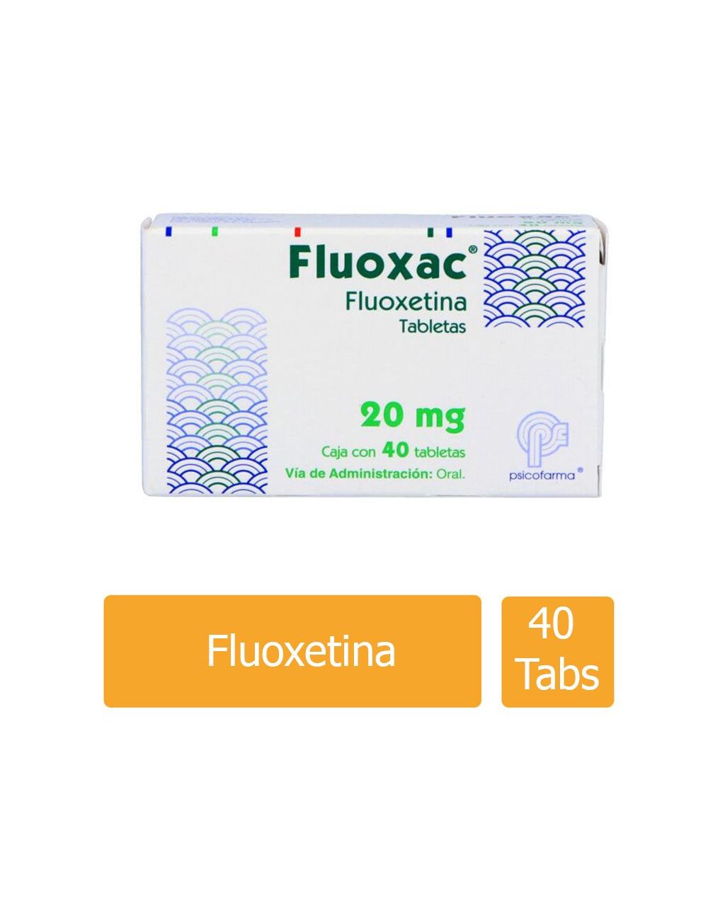 Fluoxac® 20 mg - Caja con 40 tabletas | Fluoxetina | Psicofarma